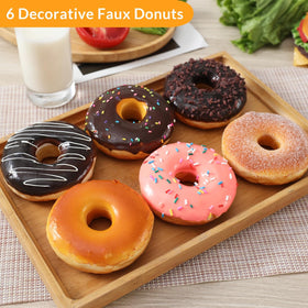 Joeabor fake donut 6 pack on table enhances cozy table decor