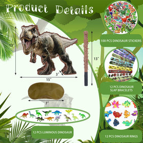 JOARHONAL dinosaur pinata set side view, sturdy construction for safe play