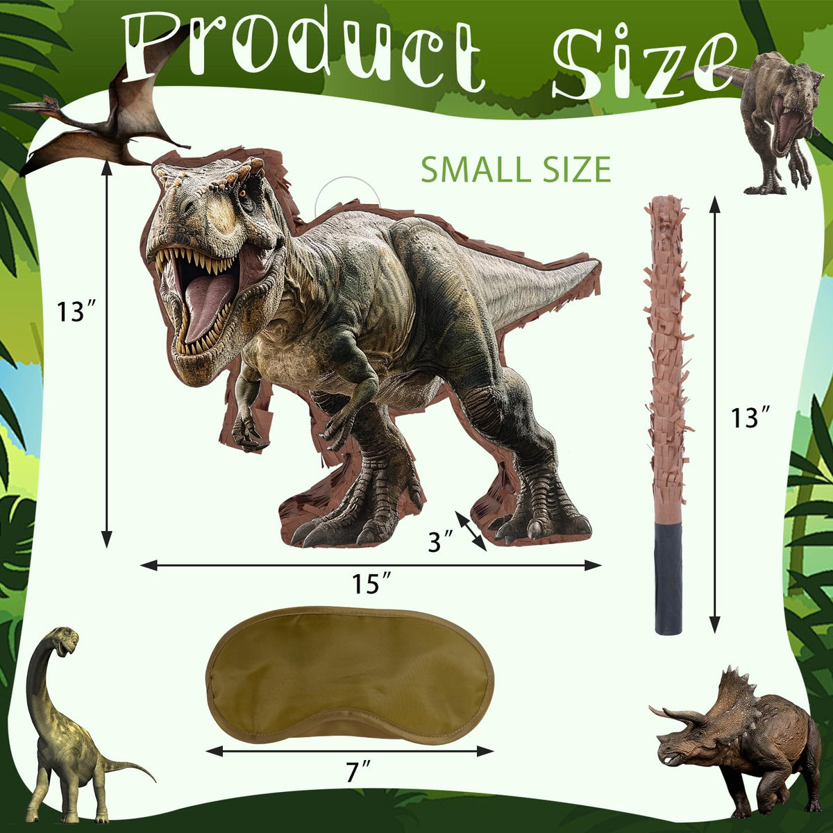 JOARHONAL dinosaur pinata side view highlighting playful features for kids.