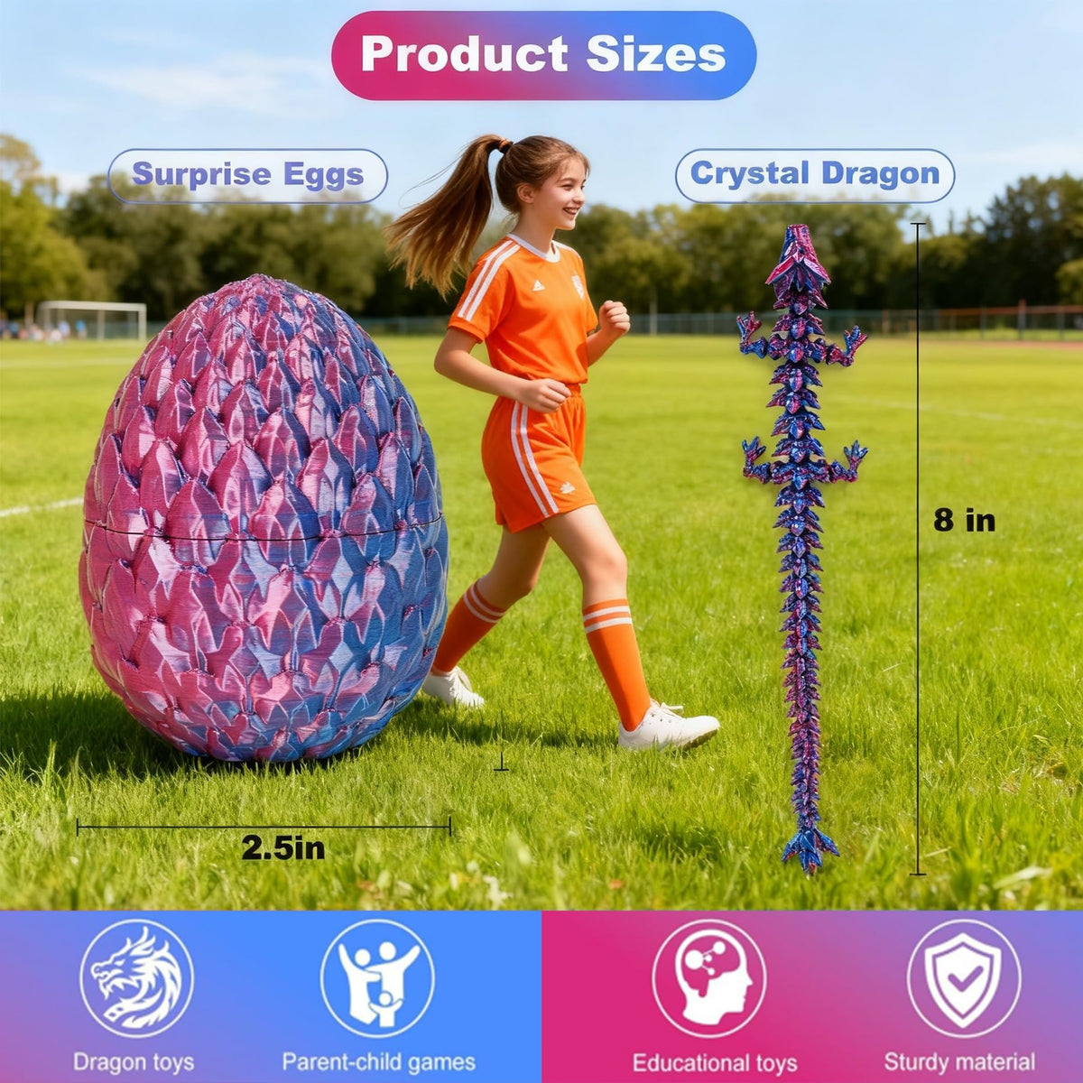 JOD colorful dragon egg shells in vibrant hues for festive gifting and display.