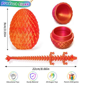 JOD crystal dragon figurine inside egg, versatile collectible and centerpiece