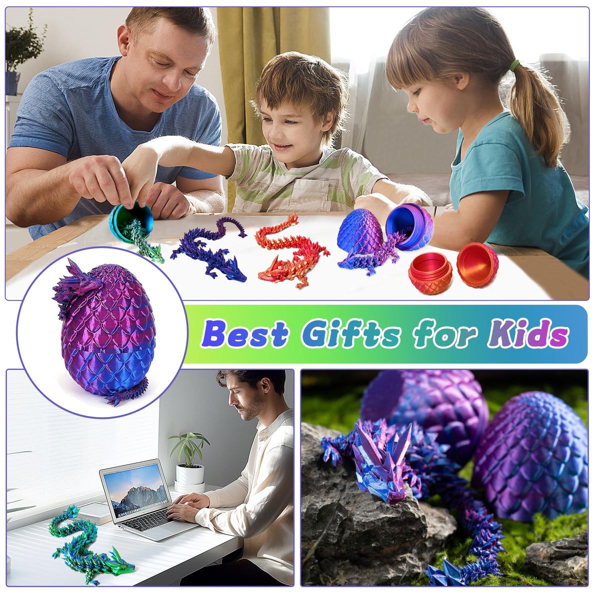 JOD dragon eggs as desk decor, adding mystical charm to any space
