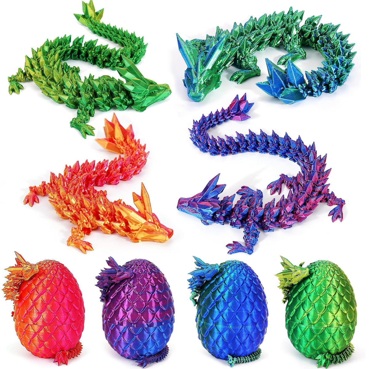 JOD dragon egg with four articulated crystal dragons inside, perfect for imaginative play