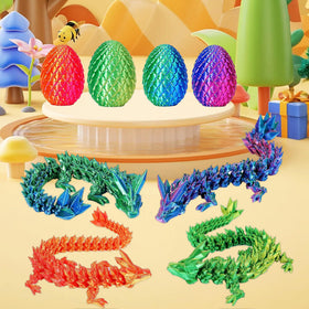 JOD dragon eggs feature intricate scales and color-shifting hues for display