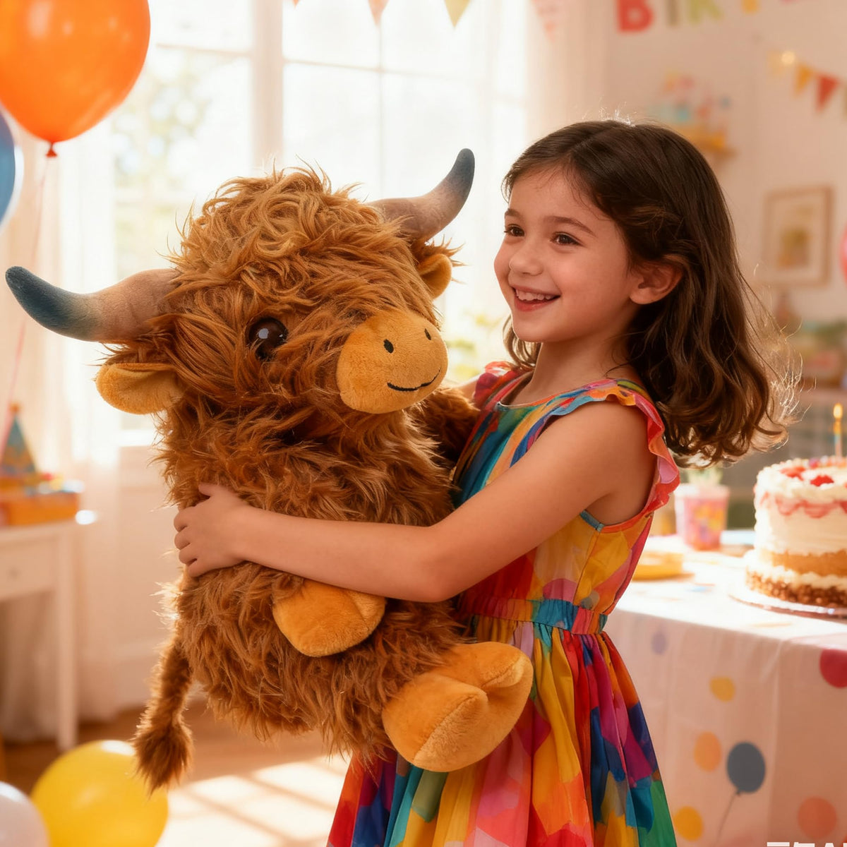JOD Highland Cow plush 22in child playtime companion fuels imagination and comfort