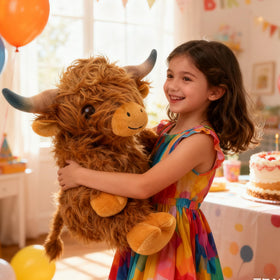 JOD Highland Cow plush 22in child playtime companion fuels imagination and comfort