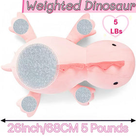 JOD pink soft dinosaur plush with embroidered details for a premium look.