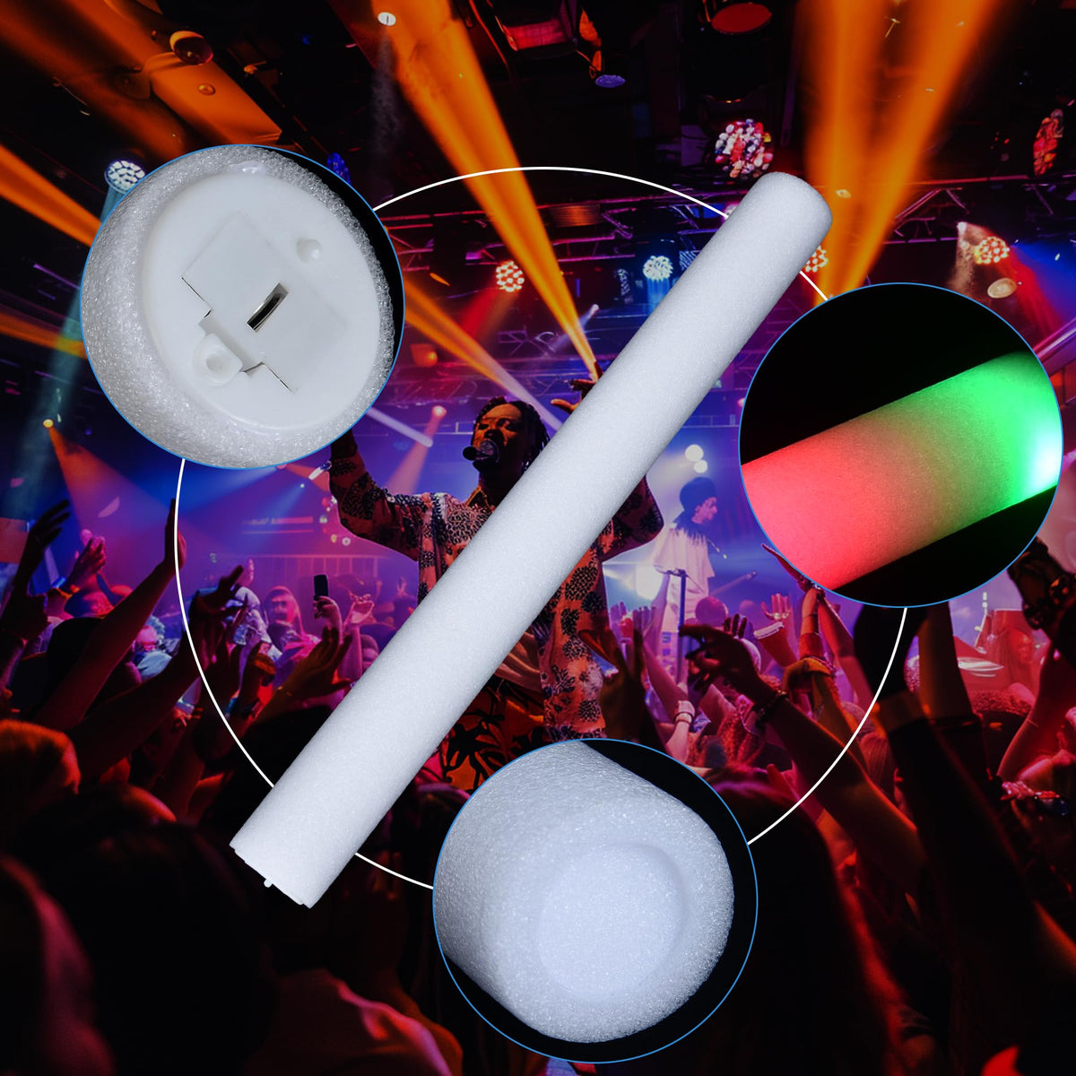 JODOUEEIR durable foam glow sticks for kids and DIY crafts
