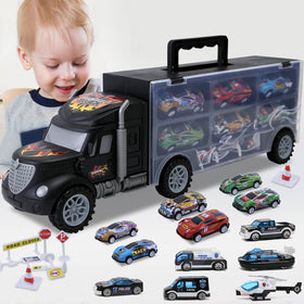 JODUDLR large transport carrier truck toy set with roomy storage for organized play