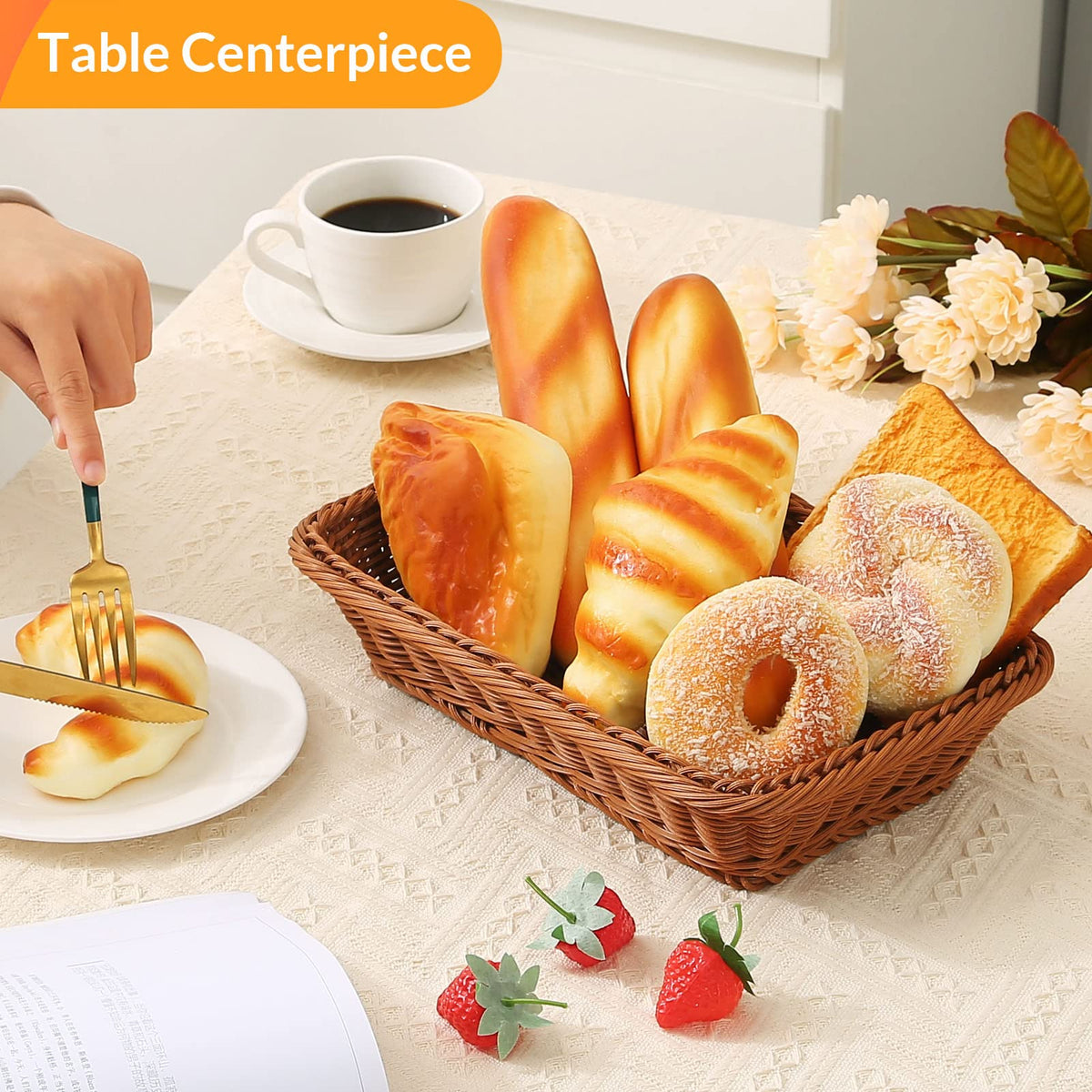 Joeabor dinner rolls prop for cafe tables and event styling.