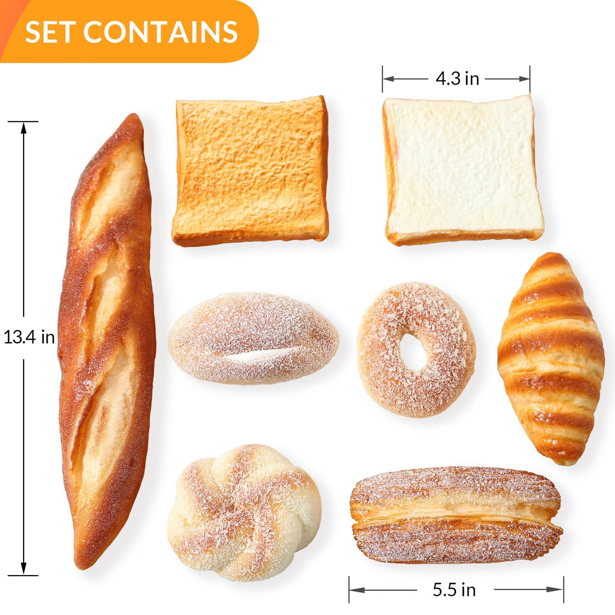 Joeabor baguette display piece enhances restaurant table decor and event setups.