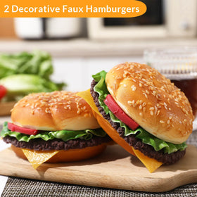 Joeabor faux hamburger decor for elegant table displays and photography.