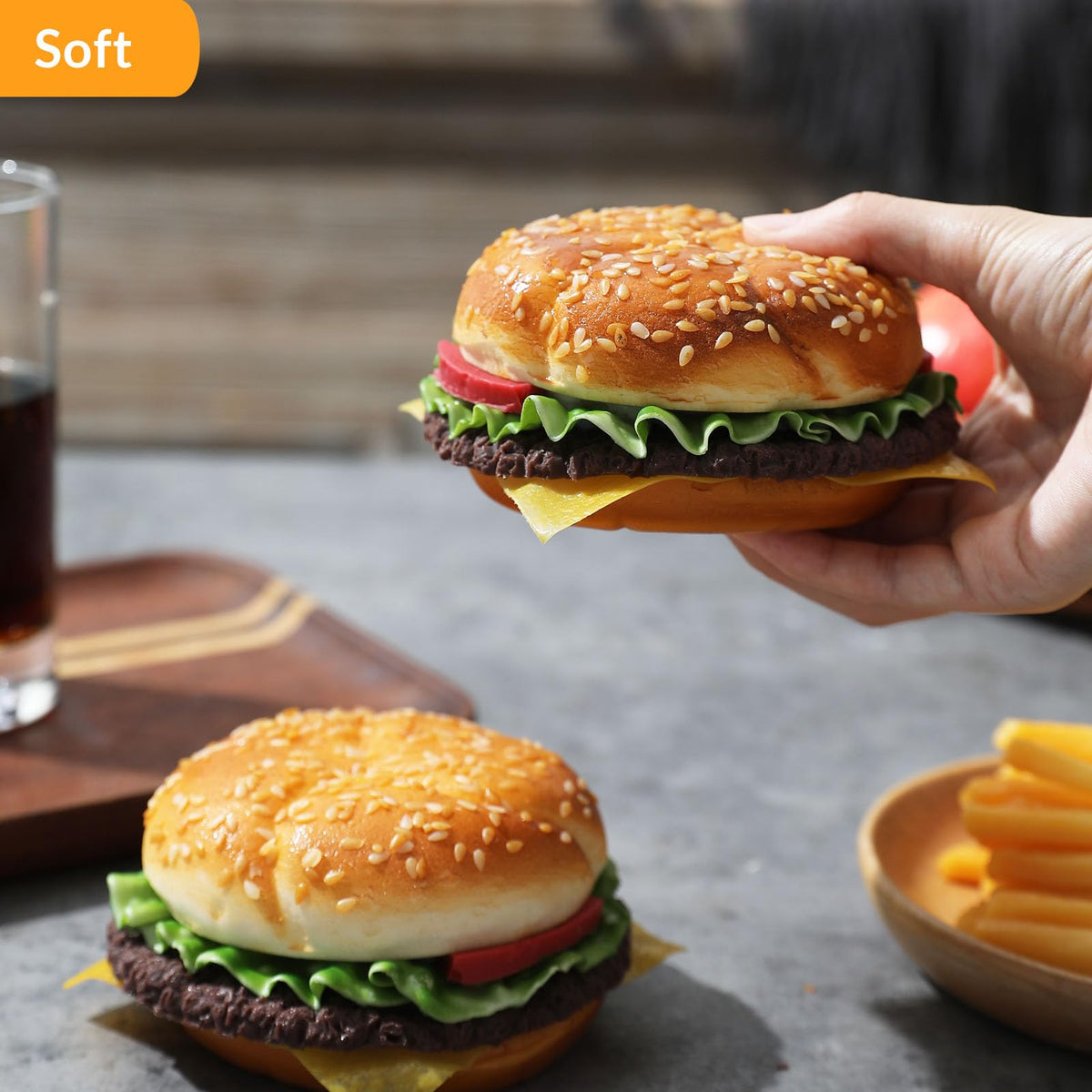 Joeabor decorative hamburger suitable for hotel, restaurant, or bakery displays.
