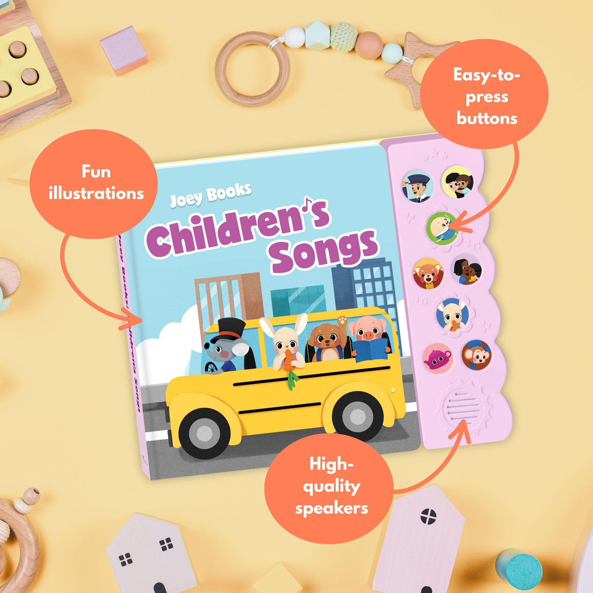 Joey Books nursery rhymes layout supports easy guided singing.