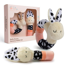 Joey Monty Bella Bunny Circle Rattle encourages two-handed exploration with gentle sounds