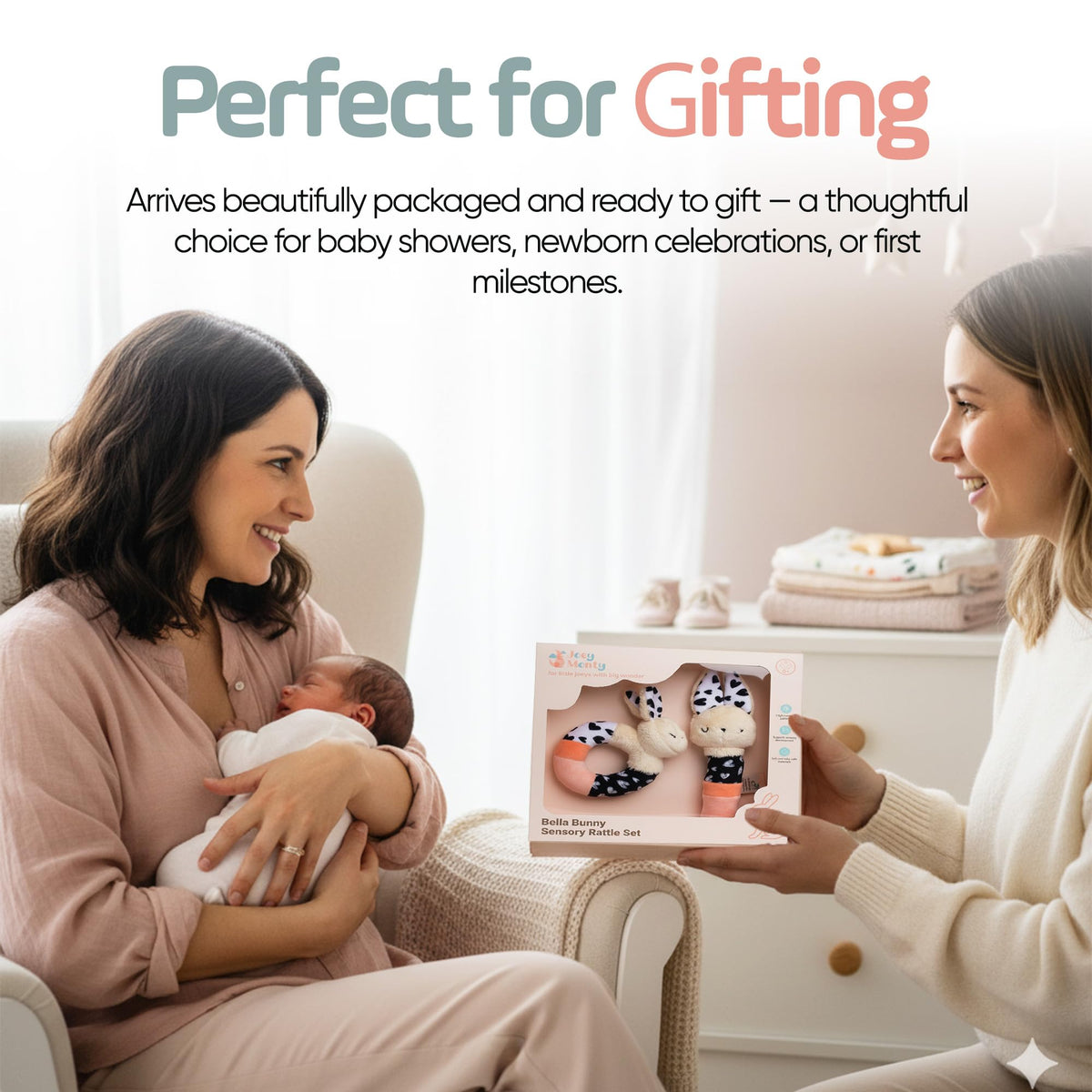 Joey Monty Bella Bunny Gift-Ready Packaging makes a charming newborn present