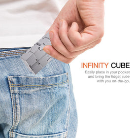 Joeyank Fidget Cube pocket-size design fits in hand and pocket for on-the-go use.