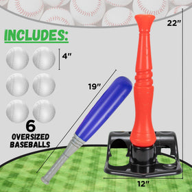 JOEY'Z Tball Set six oversized balls for forgiving contact training.