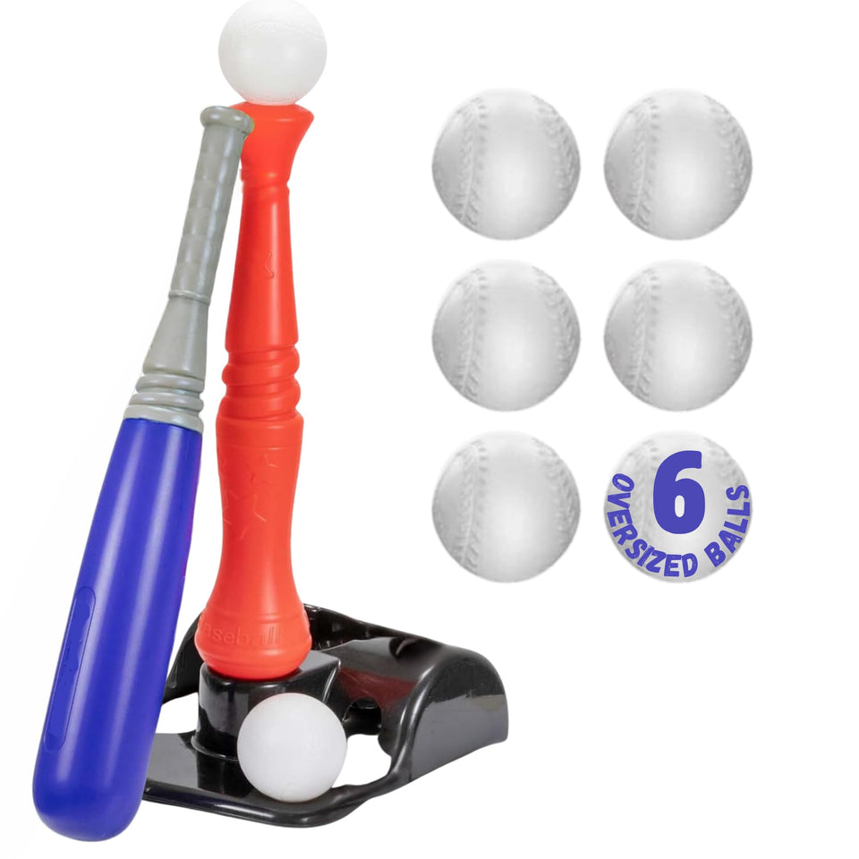 JOEY'Z Tball Set tee on stand for easy practice and setup.