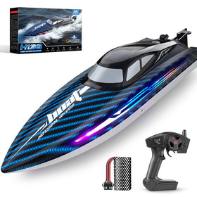 Jogpun 30KMH RC boat front view highlighting speed-ready design for lake and pool fun.