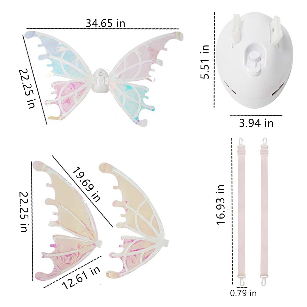 Johehe LED butterfly wings add magical glow to women's fairy costumes