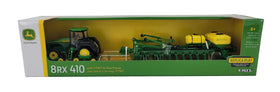 John Deere 8RX 410 tractor die-cast details for durable display.