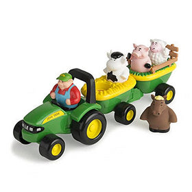 John Deere Animal Sounds Hayride animals aid early recognition and fun sound learning.