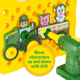 John Deere Build-A-Buddy board storage and carry feature keeps parts organized.