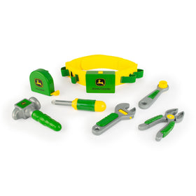 John Deere Deluxe Talking Toolbelt screwdriver supports fine motor practice.