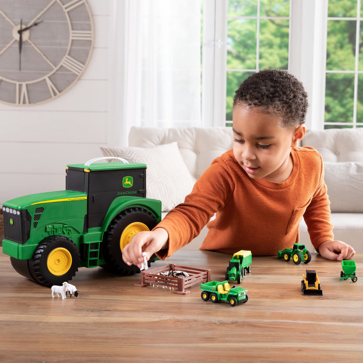 Durable die-cast and plastic farm toys for long-lasting play.