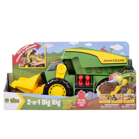 John Deere Dig Rig indoor or outdoor play supports imaginative construction tasks.