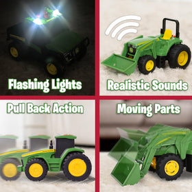 John Deere Gator side view emphasizes versatile mini vehicle for imaginative scenarios.