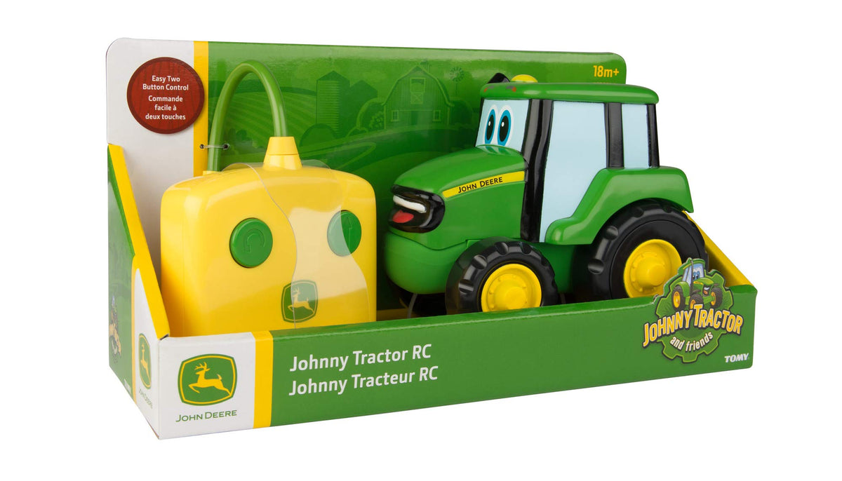 Officially licensed John Deere Johnny Tractor RC, a collectible for fans.