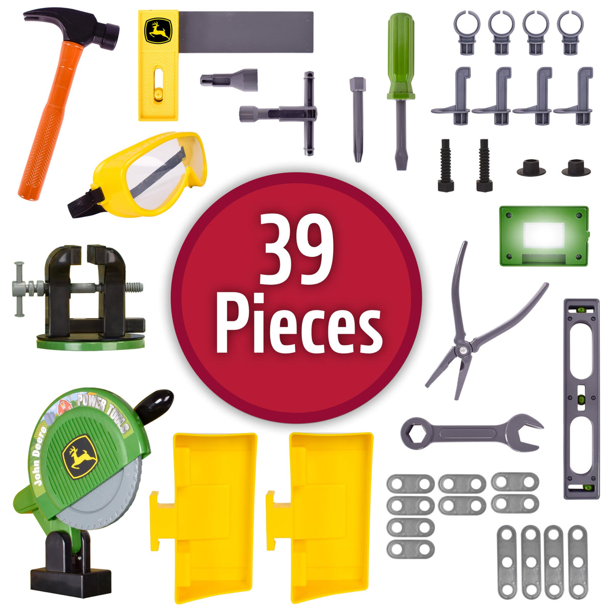 John Deere Kids Workbench level for precise pretend construction