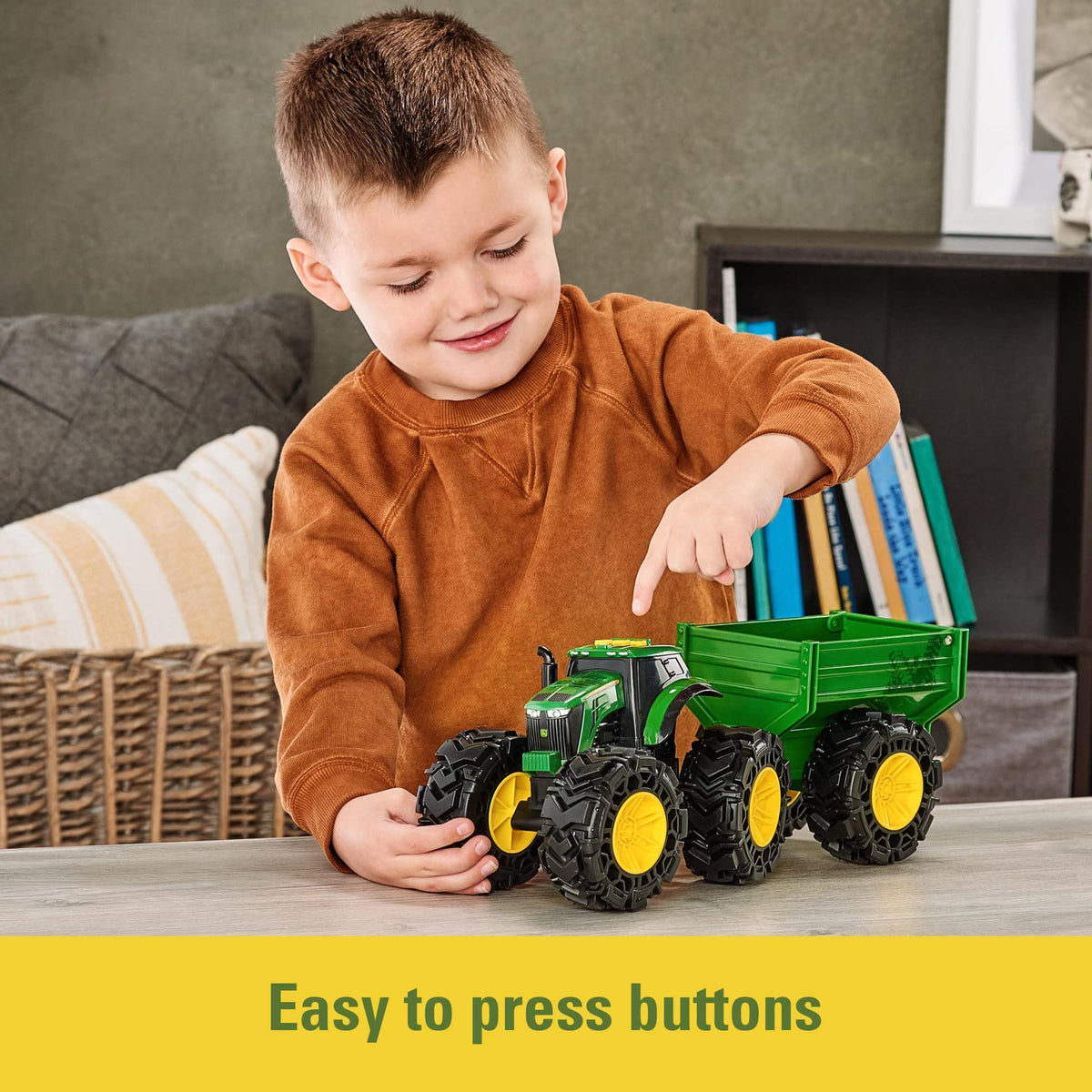 John Deere Monster Treads gift idea for ages 3 and up.
