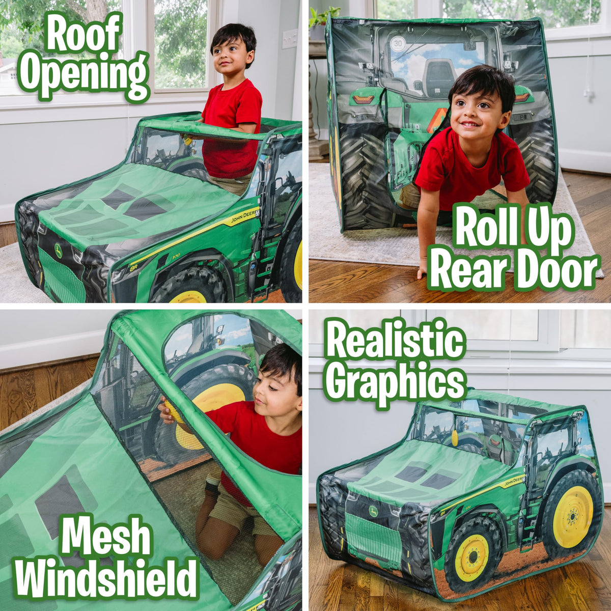 John Deere pop up tent key fob tractor sounds enhancing interactive farm role-play