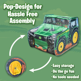 John Deere pop up tent quick pop-up setup for fast indoor playtime
