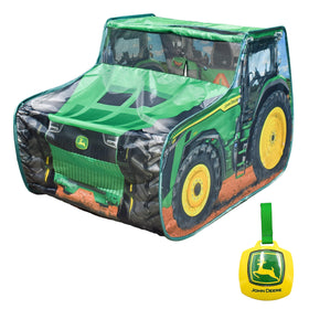 John Deere pop up tent tractor playhouse with authentic graphics for imaginative farming play