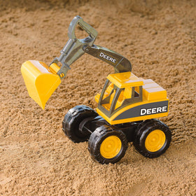 John Deere sandbox toy inspires hours of pretend construction and tidy-up play.