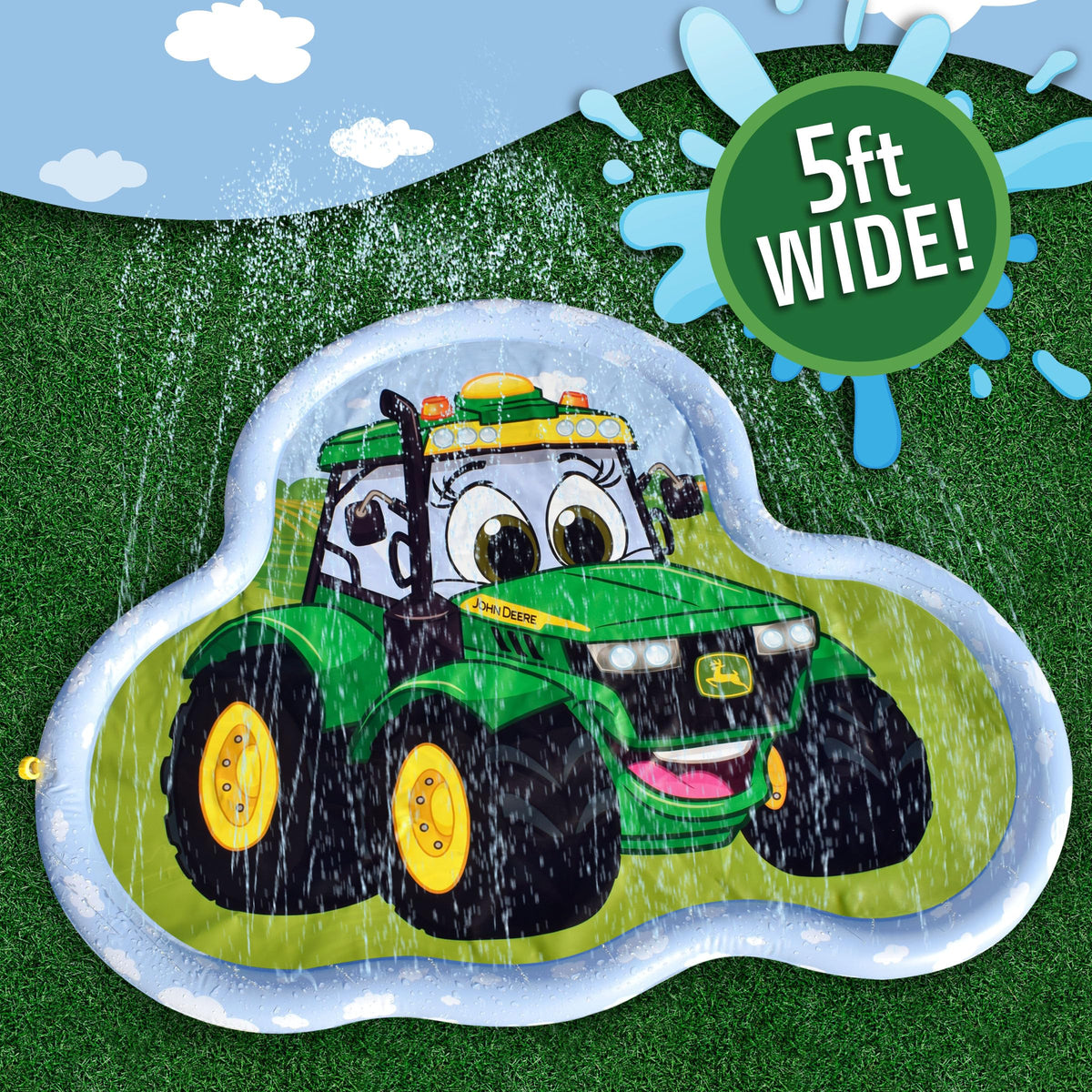 John Deere splash pad invites active outdoor play with sprinklers
