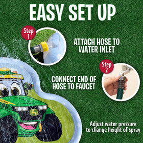 John Deere splash pad tractor design adds kid-friendly charm to water fun