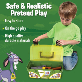 John Deere working tape measure demonstrates realistic measuring play