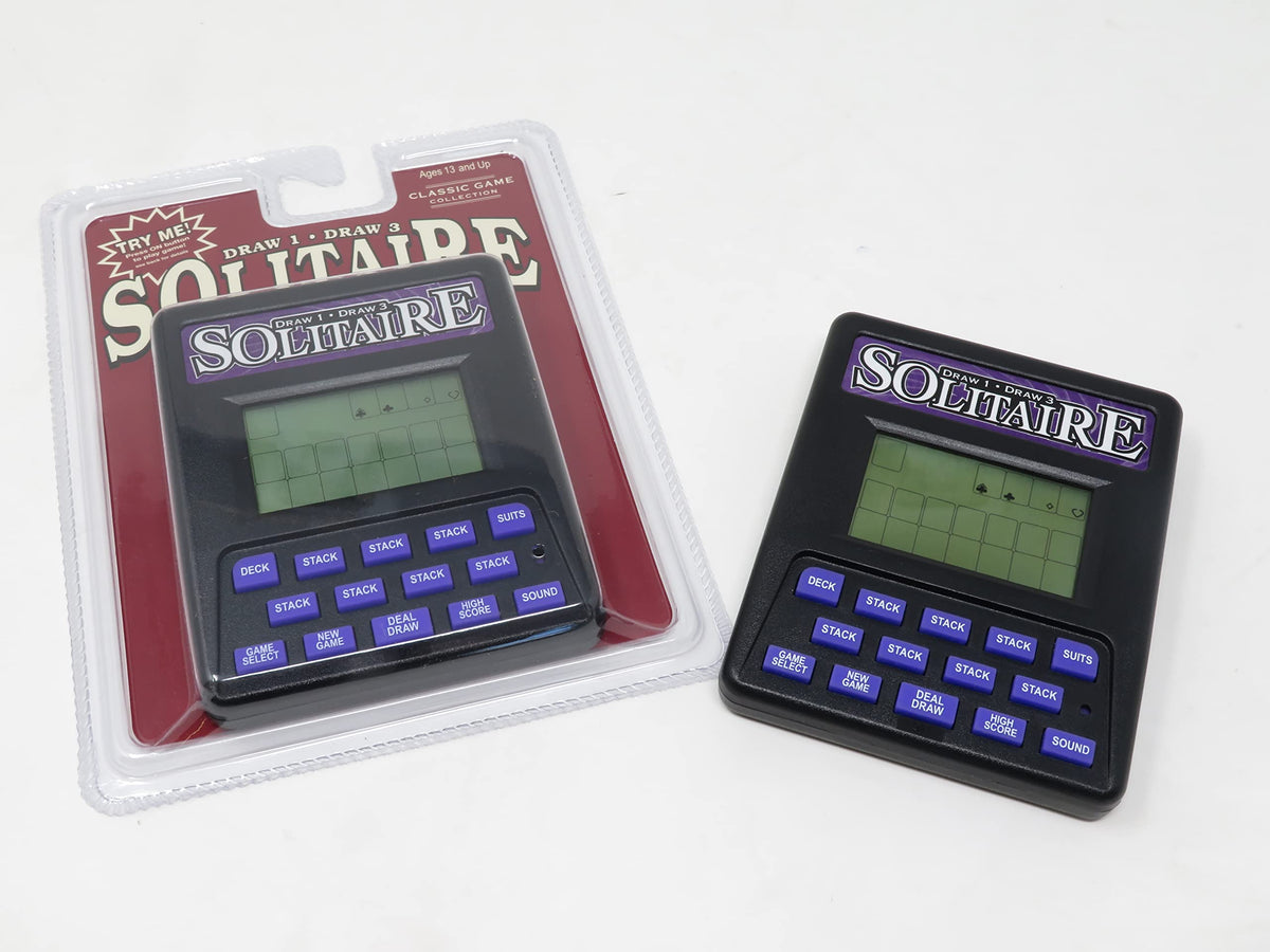 John N. Hansen Classic Solitaire control panel close-up with on/off and sound options
