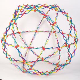 Hoberman Sphere expanded to 30 inches for dynamic play.