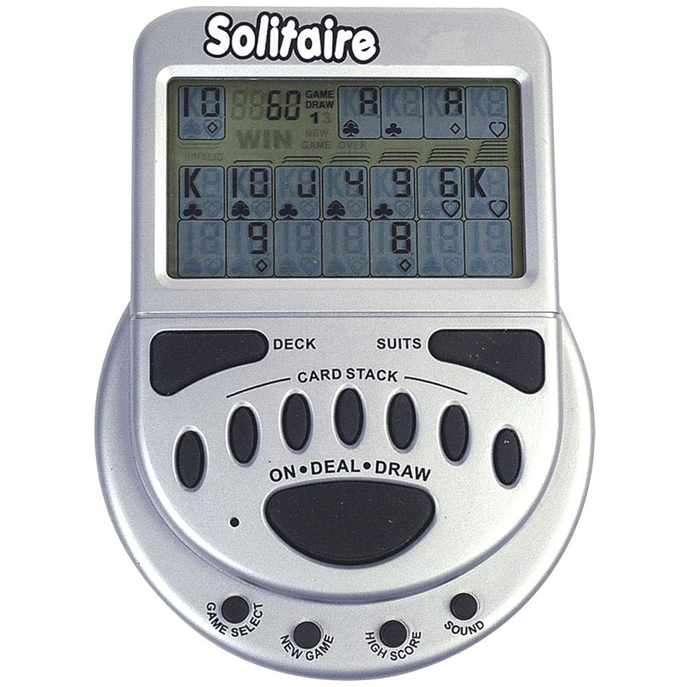 John N. Hansen Mega Screen Handheld Solitaire with a large display for easy Klondike play.