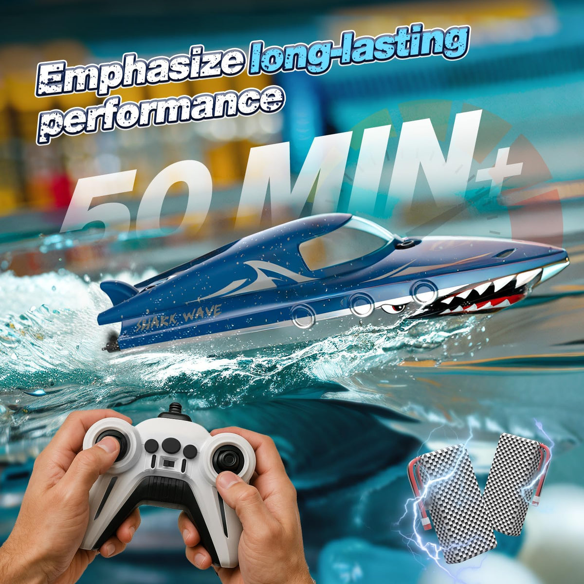 JOI MEW 2.4GHz remote control ensures stable, interference-free racing.