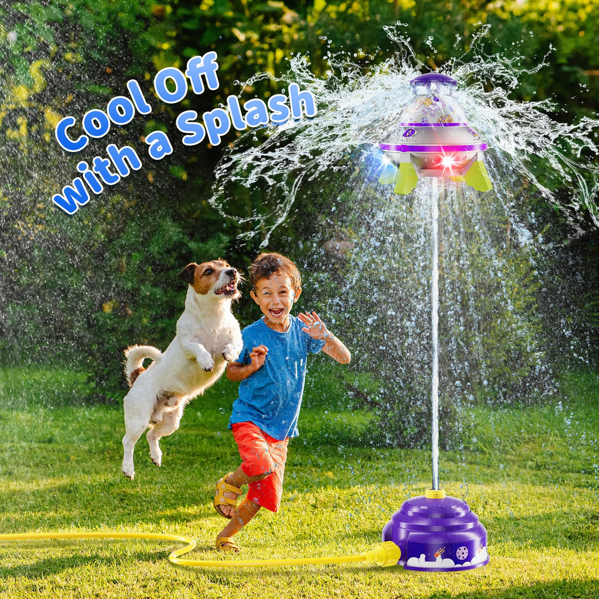 JOI MEW UFO sprinkler is easy to set up and start spraying