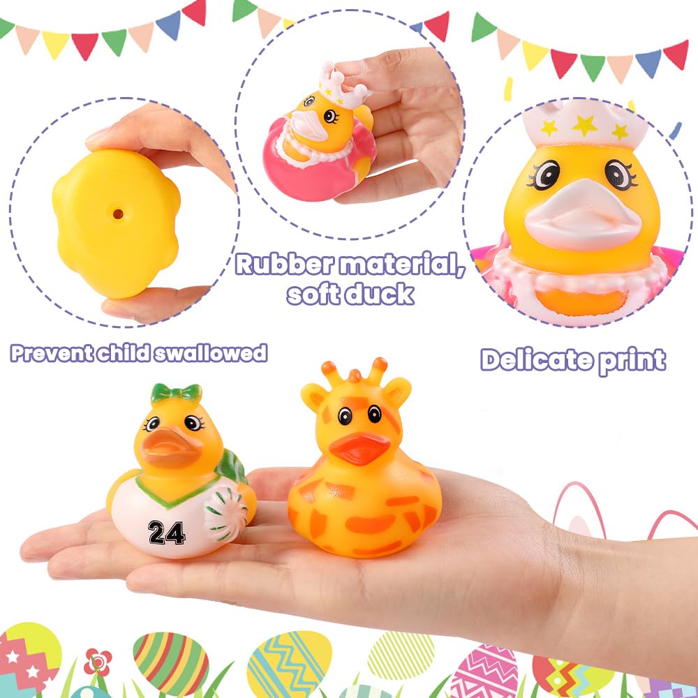 JOICEE adorable bunny and lion ducks in outfits spark joyful, colorful play.