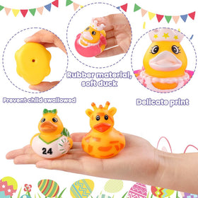 JOICEE adorable bunny and lion ducks in outfits spark joyful, colorful play.