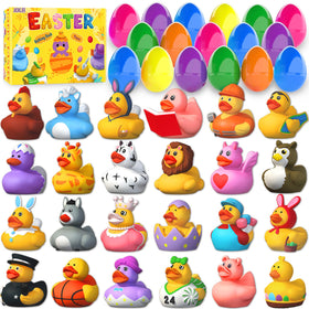 JOICEE Easter eggs with rubber ducks set for playful bath time and Easter decor.